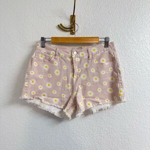 Altar’d State Pink Daisy Shorts Size Large